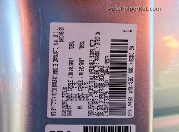 3TYKD5HN1ST034706 2025 TOYOTA TACOMA Silver Вид підкапотного простору