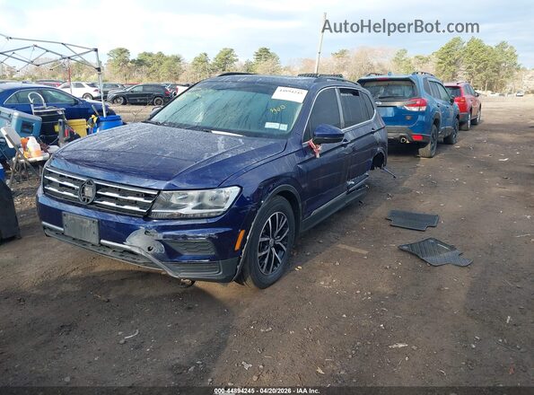 3VV2B7AX7MM025425 2021 VOLKSWAGEN TIGUAN Blue წინა მარცხენა ხედი სამი მეოთხედიდან