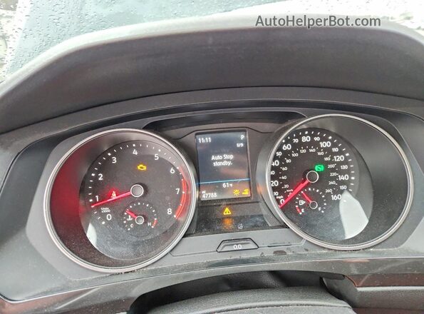 3VV3B7AX1JM007938 2018 VOLKSWAGEN TIGUAN Green Instrument cluster view