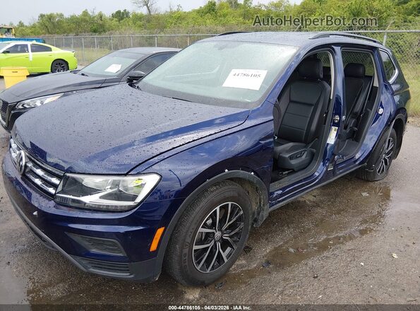 3VV3B7AX5MM102121 2021 VOLKSWAGEN TIGUAN Blue Առջևի ձախ երեք քառորդ տեսարան