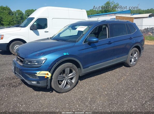 3VV4B7AX2KM062887 2019 VOLKSWAGEN TIGUAN Blue Przód lewy