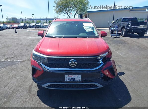 3VVEX7B2XRM056922 2024 VOLKSWAGEN TAOS Red Instrument cluster view