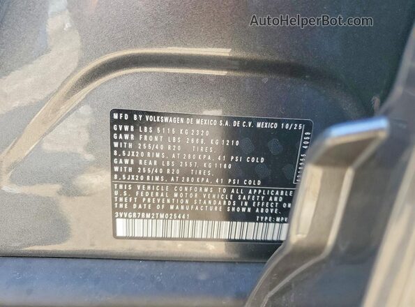 3VVGR7RM2TM025441 2026 VOLKSWAGEN TIGUAN Gray 