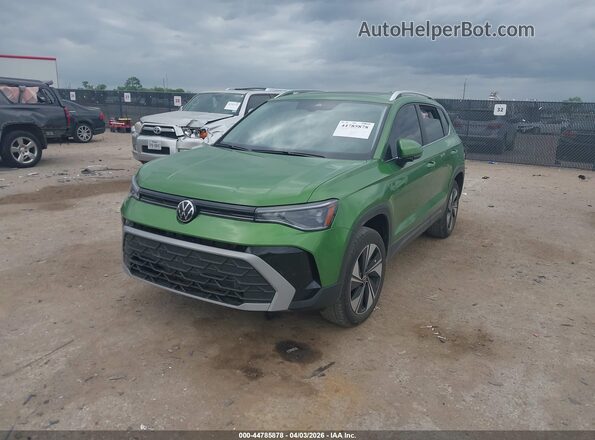 3VVVC7B23SM076303 2025 VOLKSWAGEN TAOS Green Передня ліва чверть