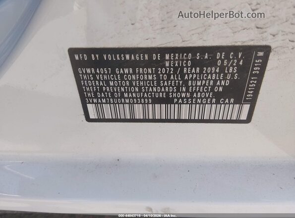 3VWAM7BU0RM093899 2024 VOLKSWAGEN JETTA White Vista del compartimento del motor