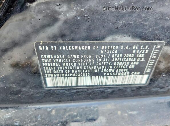 3VWAM7BU4PM030883 2023 VOLKSWAGEN JETTA Black 