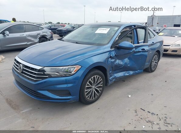 3VWC57BUXLM101052 2020 VOLKSWAGEN JETTA Blue Առջևի ձախ երեք քառորդ տեսարան