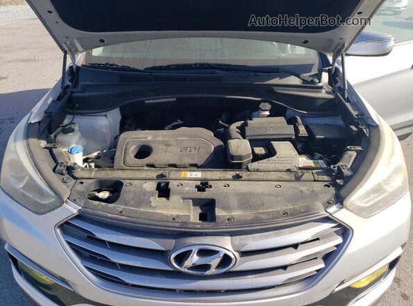 5XYZU3LB7JG509850 2018 HYUNDAI SANTA FE Silver Vista de la etiqueta del VIN