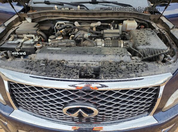 JN8AZ2NF6H9643435 2017 INFINITI QX80 Blue Vista de la etiqueta del VIN