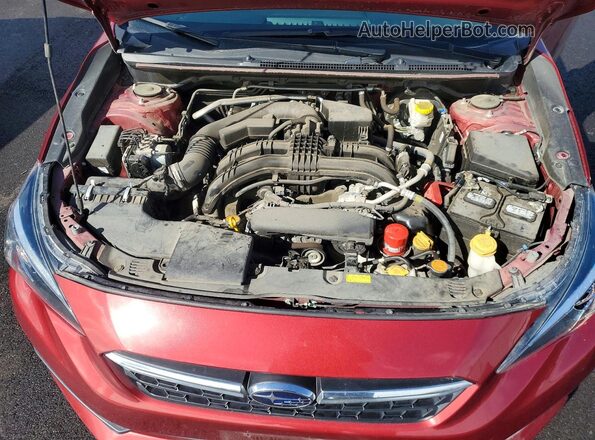 4S3GTAB63N3708665 2022 SUBARU IMPREZA Red Vista del compartimento del motor
