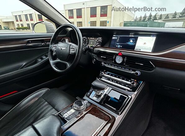 KMHG54JH8JU044264 2018 GENESIS G90 Gray უკანა სავარძლების ხედი