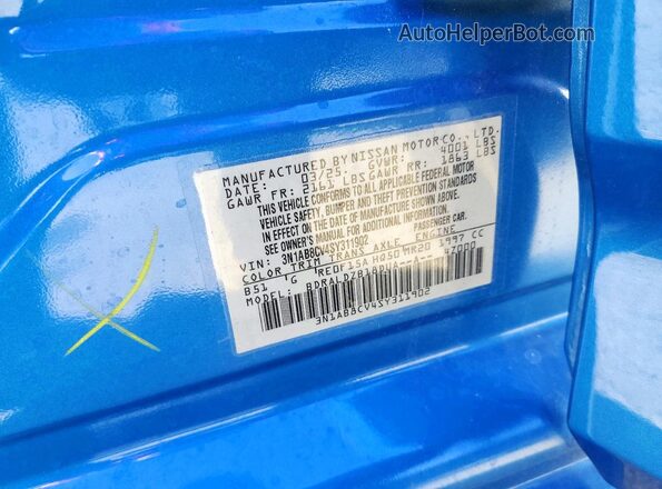 3N1AB8CV4SY311902 2025 NISSAN SENTRA Blue 