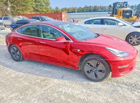 5YJ3E1EA4JF007090 2018 TESLA MODEL Red 