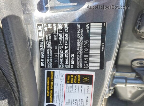 4JGDA5HB1JB045595 2018 MERCEDES-BENZ GLE Gray Вид підкапотного простору