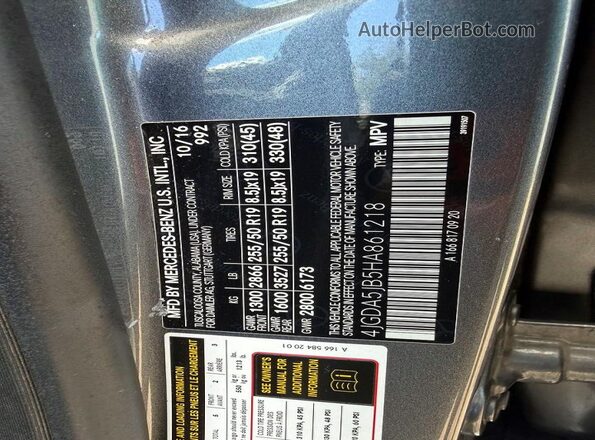 4JGDA5JB5HA861218 2017 MERCEDES-BENZ GLE Gray Vista de los asientos traseros