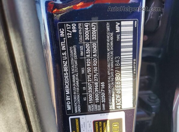 4JGDF6EE6JB071843 2018 MERCEDES-BENZ GLS Blue 