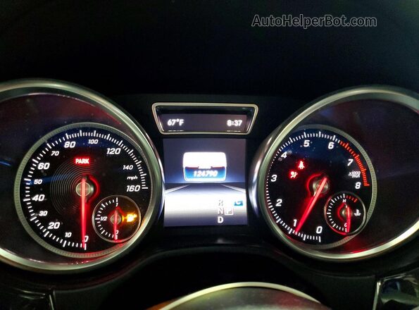 4JGDF6EEXHA900574 2017 MERCEDES-BENZ GLS Silver Instrument cluster view