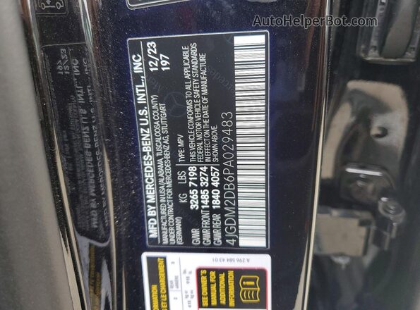 4JGDM2DB6PA029483 2023 MERCEDES-BENZ EQS Black VIN կոդի պիտակի տեսք