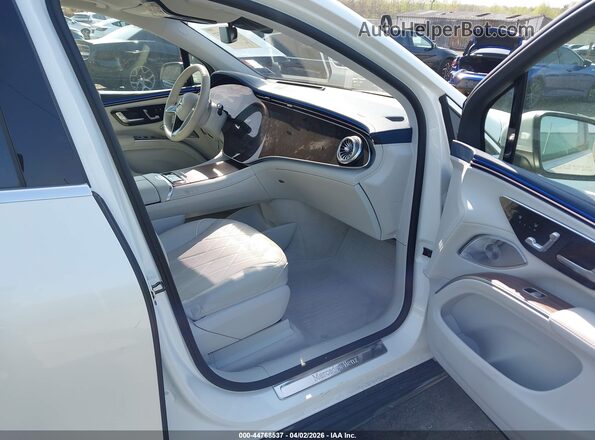 4JGDM4EB2PA014988 2023 MERCEDES-BENZ EQS 580 SUV White Widok wnętrza z przodu