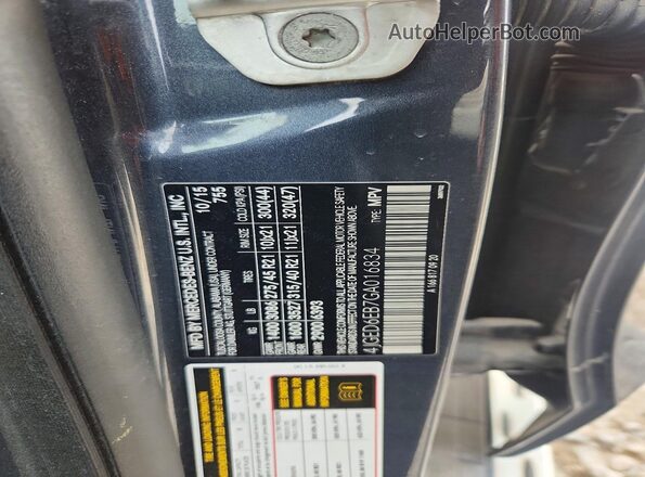 4JGED6EB7GA016834 2016 MERCEDES-BENZ GLE Gray Սալոնի 360 աստիճան տեսք