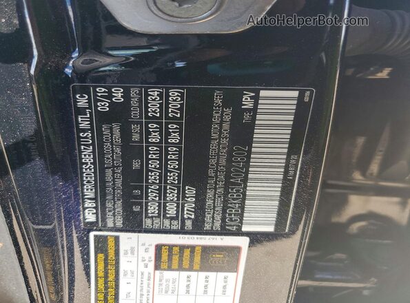 4JGFB4KB5LA024802 2020 MERCEDES-BENZ GLE Black 