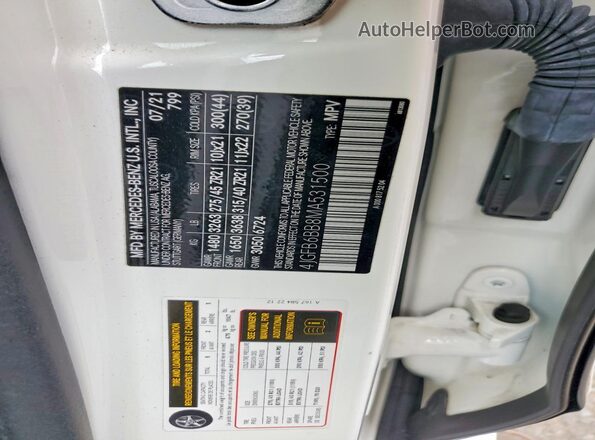 4JGFB6BB8MA531500 2021 MERCEDES-BENZ GLE White VIN sticker view