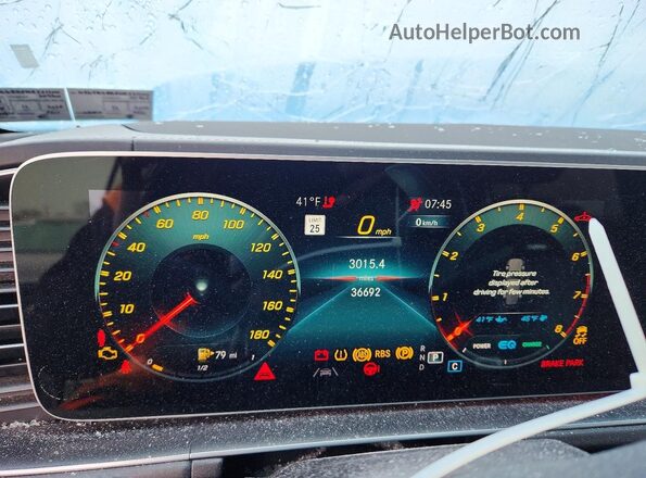 4JGFB6BB8MA531500 2021 MERCEDES-BENZ GLE White Instrument cluster view