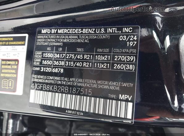 4JGFB8KB2RB187515 2024 MERCEDES-BENZ AMG GLE 63 Black Շարժիչի բաժամունքի տեսք