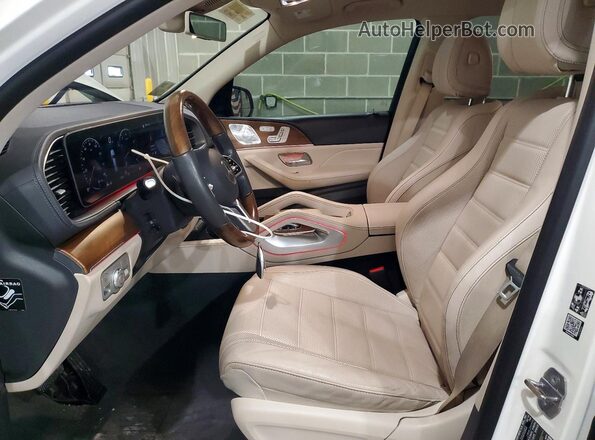 4JGFF5KEXLA126178 2020 MERCEDES-BENZ GLS White Widok wnętrza z przodu