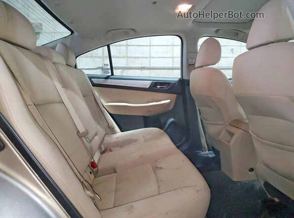 4S3BNBD62G3003057 2016 SUBARU LEGACY Tan უკანა სავარძლების ხედი
