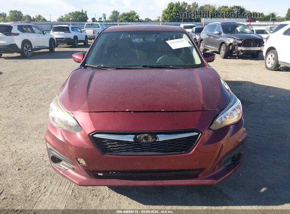 4S3GKAD66H3624344 2017 SUBARU IMPREZA Burgundy Սարքավորումների վահանակի տեսք