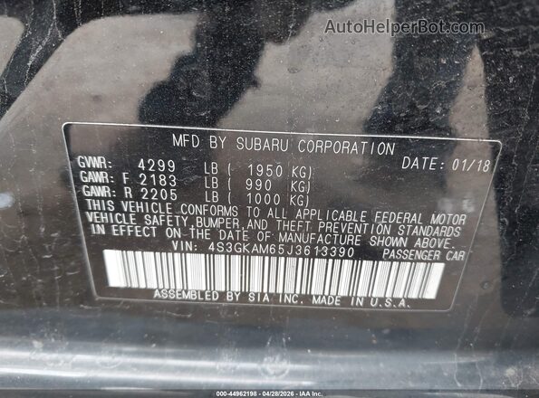 4S3GKAM65J3613390 2018 SUBARU IMPREZA Black 