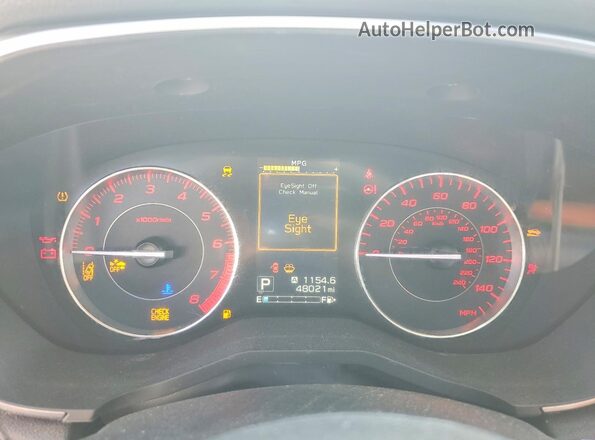 4S3GTAM63N3719422 2022 SUBARU IMPREZA Gray Widok zestawu wskaźników