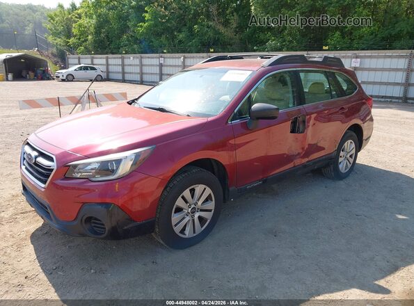 4S4BSAAC1J3316133 2018 SUBARU OUTBACK Red Առջևի ձախ երեք քառորդ տեսարան
