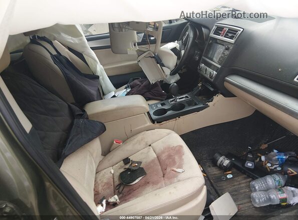 4S4BSAFC5H3433393 2017 SUBARU OUTBACK Green Вид салону спереду