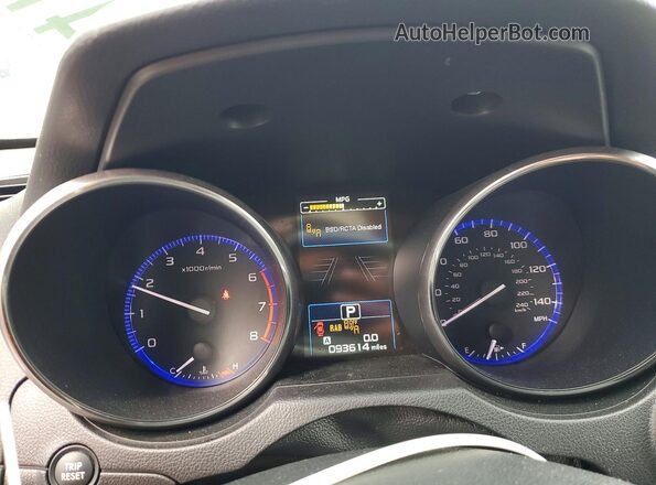 4S4BSANC7H3221774 2017 SUBARU OUTBACK Silver ხელსაწყოთა პანელის ხედი