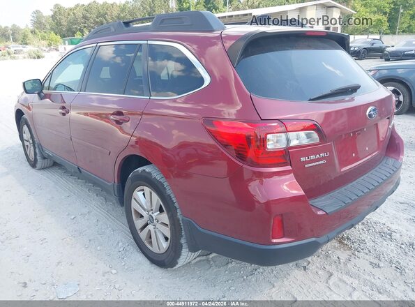 4S4BSBDC7G3243652 2016 SUBARU OUTBACK Burgundy Rear left