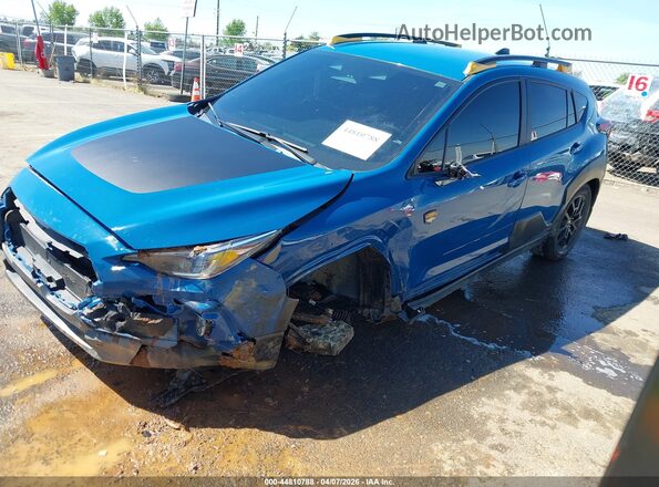 4S4GUHT65R3779453 2024 SUBARU CROSSTREK Blue წინა მარცხენა ხედი სამი მეოთხედიდან