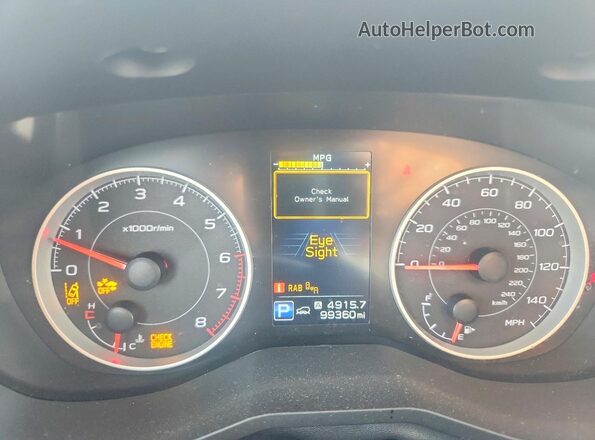 4S4WMACD9M3454279 2021 SUBARU ASCENT Blue Սարքավորումների վահանակի տեսք