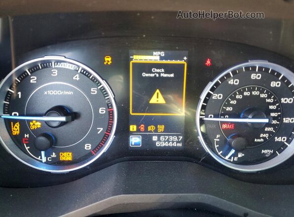 4S4WMAPD2L3430110 2020 SUBARU ASCENT Red Widok zestawu wskaźników