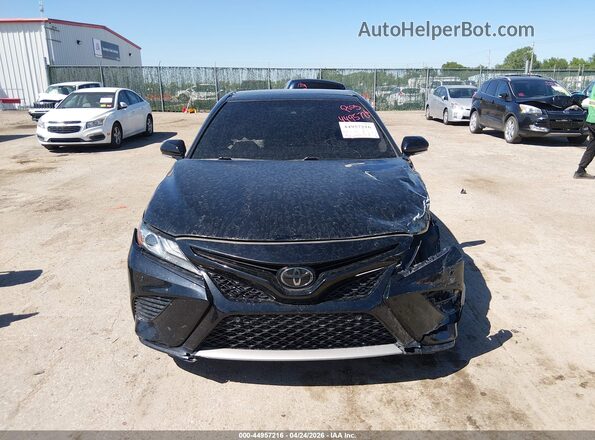 4T1B61HK2JU078403 2018 TOYOTA CAMRY Black Widok zestawu wskaźników