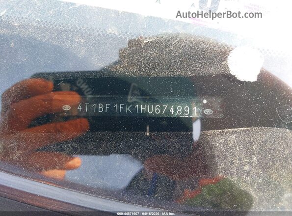 4T1BF1FK1HU674891 2017 TOYOTA CAMRY Silver 