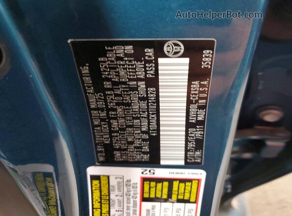4T1DAACK1TU214828 2026 TOYOTA CAMRY Синий 