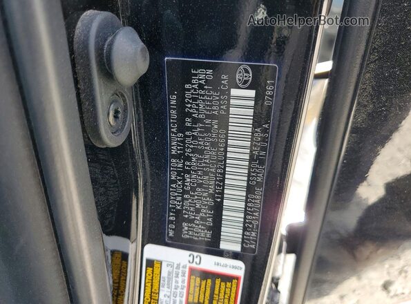 4T1EZ1FB2LU046660 2020 TOYOTA AVALON Black VIN კოდის სტიკერის ხედი