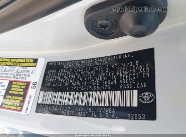 4T1R11BK1PU080576 2023 TOYOTA LE White 