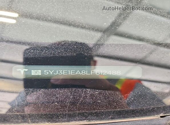 5YJ3E1EA8LF612488 2020 TESLA MODEL White 
