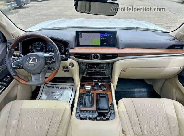 JTJHY7AX2K4285356 2019 LEXUS LX White Instrument cluster view