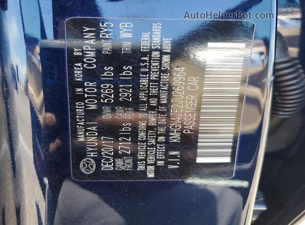 KMHGN4JE2JU269964 2018 GENESIS G80 Blue 
