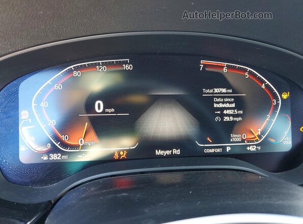 WBAJR3C00LWW69312 2020 BMW 5 SERIES Charcoal Հետևի նստատեղերի տեսք
