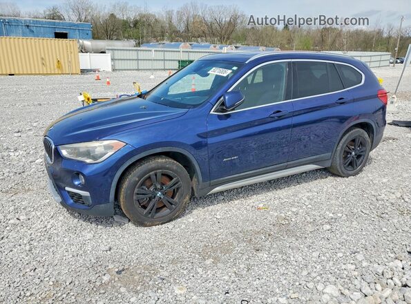 WBXHT3C36G5F63784 2016 BMW X1 Blue Задня ліва чверть